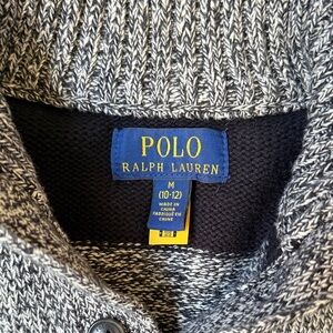 Polo by Ralph Lauren Striped Black and Gray Sweater